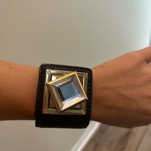 Michael Kors Leather & Gold Bracelet